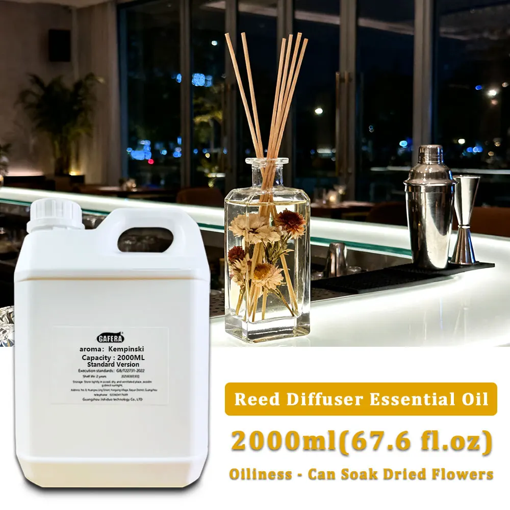 GAFERA 2000ML (67.6 fl.oz) Kempinski/Hilton Fragrant Essential Oil - For Reed Diffuser & Fireless Aroma Diffuser & Vine Diffuser