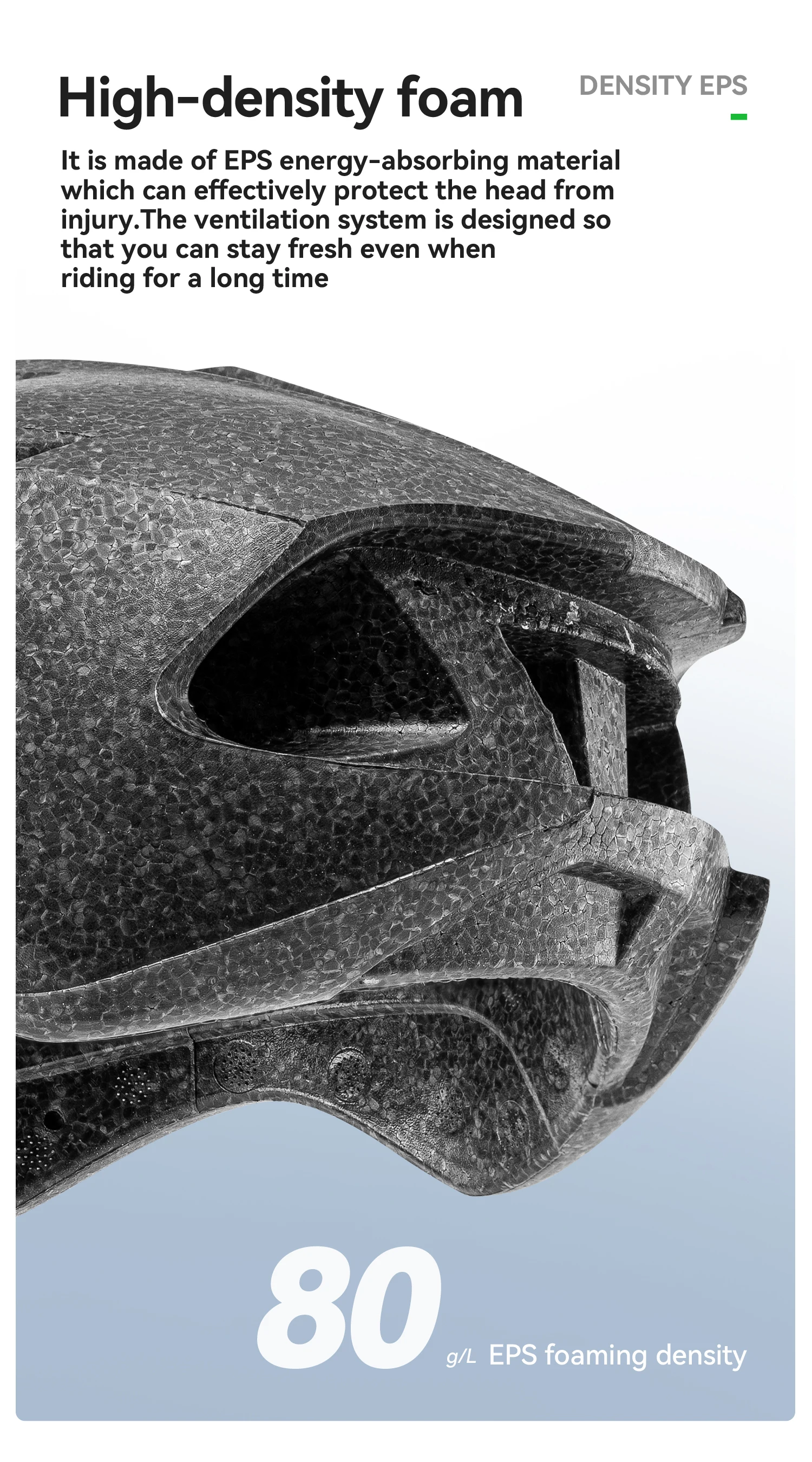 ROCKBROS Kinder-Fahrradhelm, atmungsaktiv, leicht, mit hochdichtem Schaumstoff, einteilig geformt, stoßdämpfend, Jugendhelm. – Detail 13