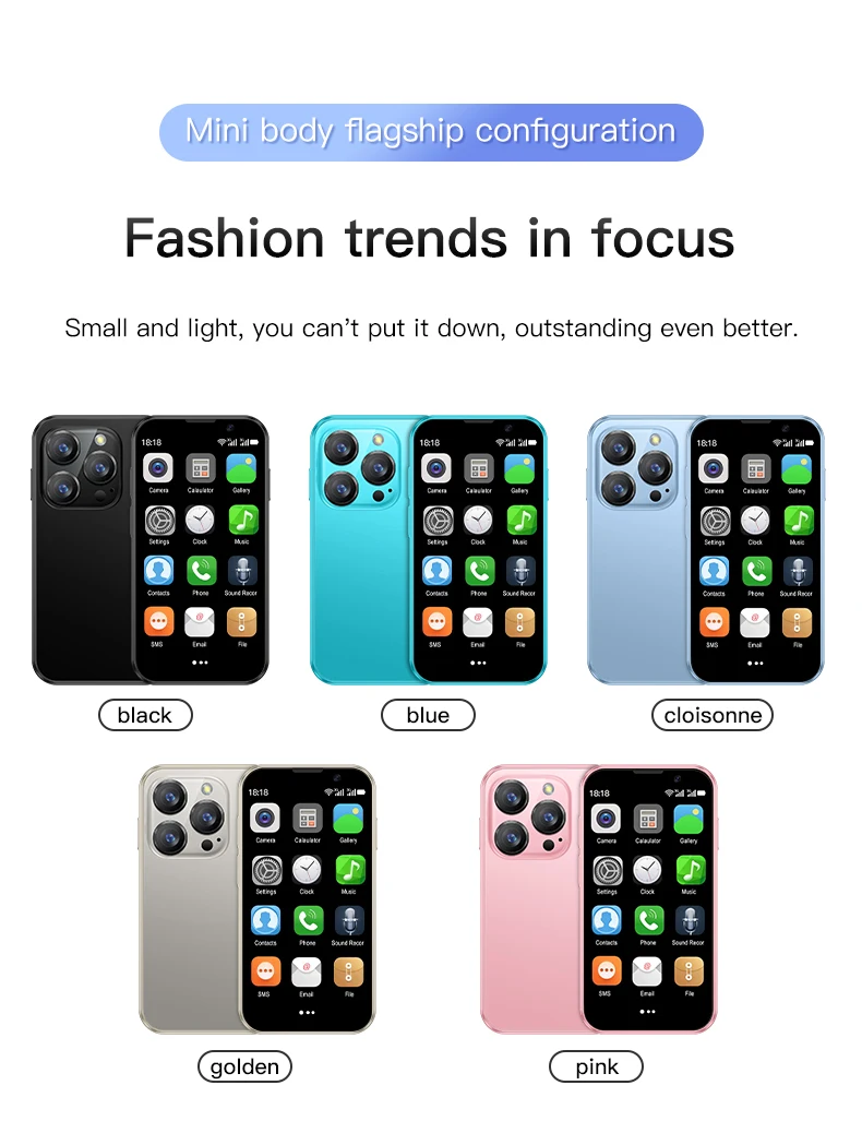 SERVO Ultra Mini Pocket Smartphone 3G Android 9.0 2GB+16GB Dual SIM Face Unlock WiFi GPS Video Player 3.0" Unlocked Mobile Phone