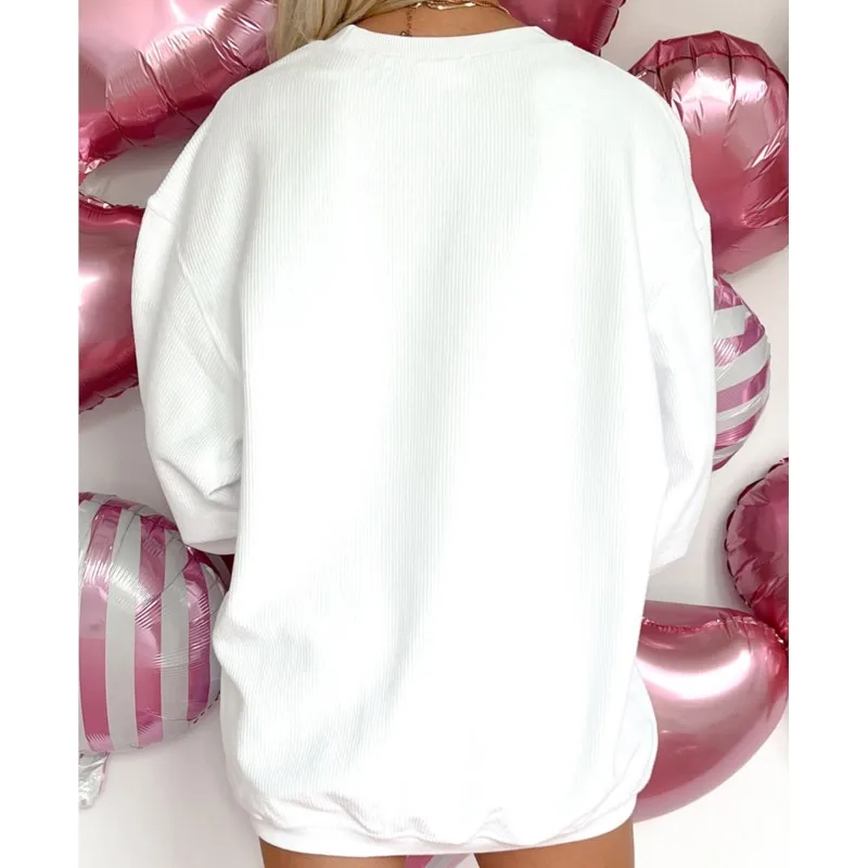 2025 Autumn Glitter Patchwork Cute Santa Claus Sweatshirt Long Sleeve Loose Casual New In Hoodies & Sweatshirts Y2k Hoodie