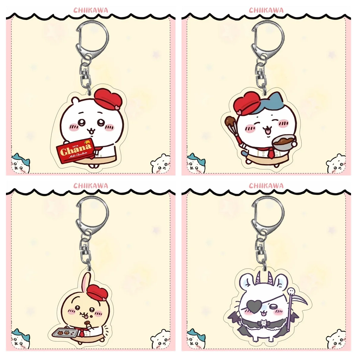 Chiikawa Hachiware Usagi Cute Acrylic Keychain Baby Bag Charms Pendant Key Chain Cute Souvenir Creative Friend Kingring Gift