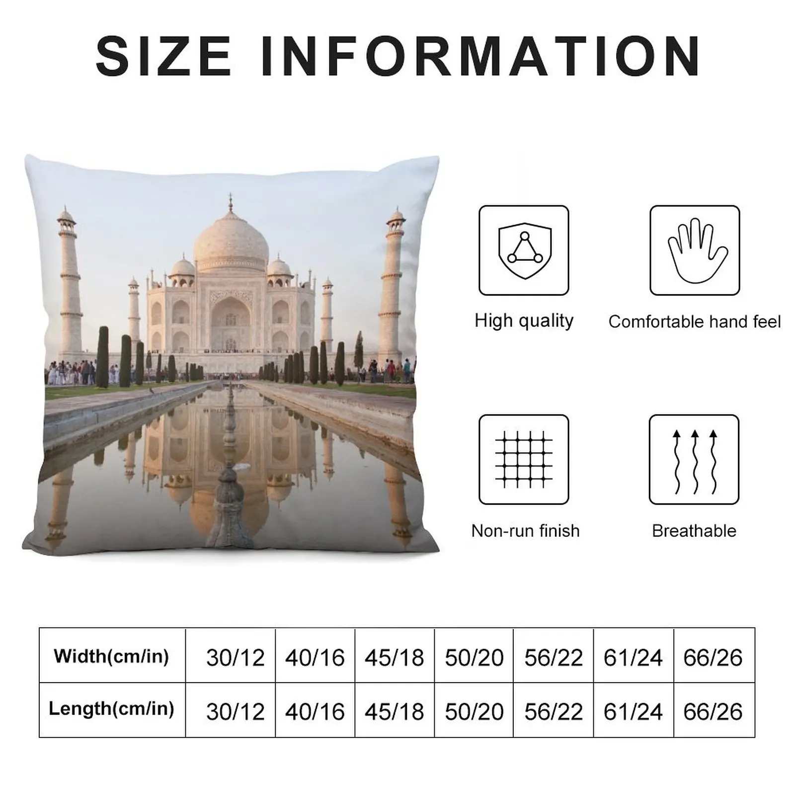 Taj Mahal Throw Pillow Sofa Cushion Cover Luxury Cushion Cover Decorative Cushion Cover pillow