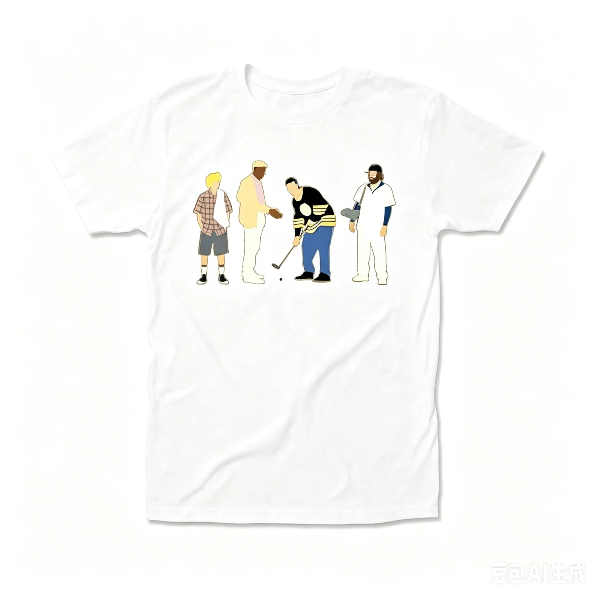New Arrival Happy Gilmore 'It'S All in The Hips' Golf Comedy T-Shirt - 100% Cotton Casual Fit Heat Transfer Printed Machine Wash