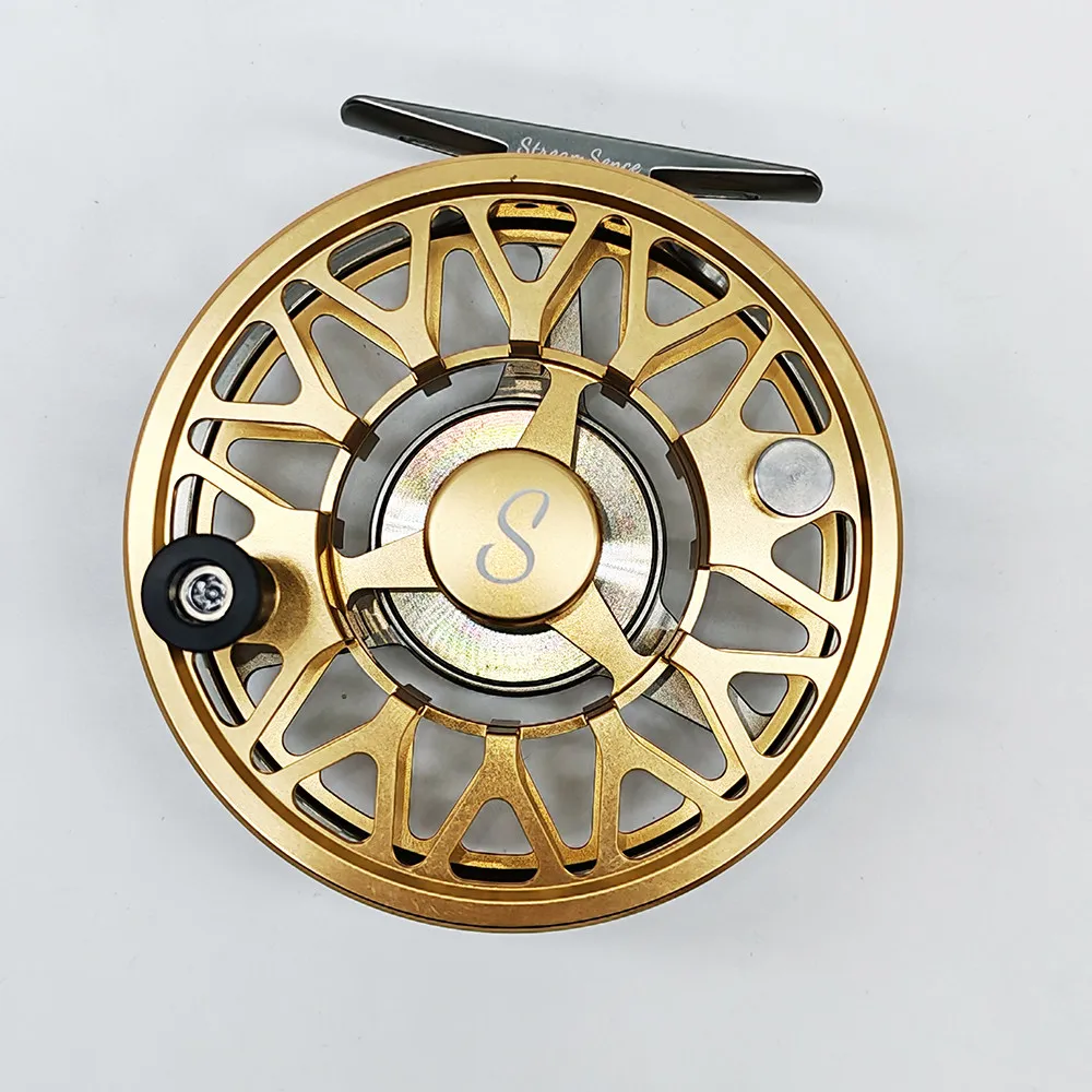Fly fishing wheel double hair vocal cord take-up damping large capacity line cup carbon fiber brake system