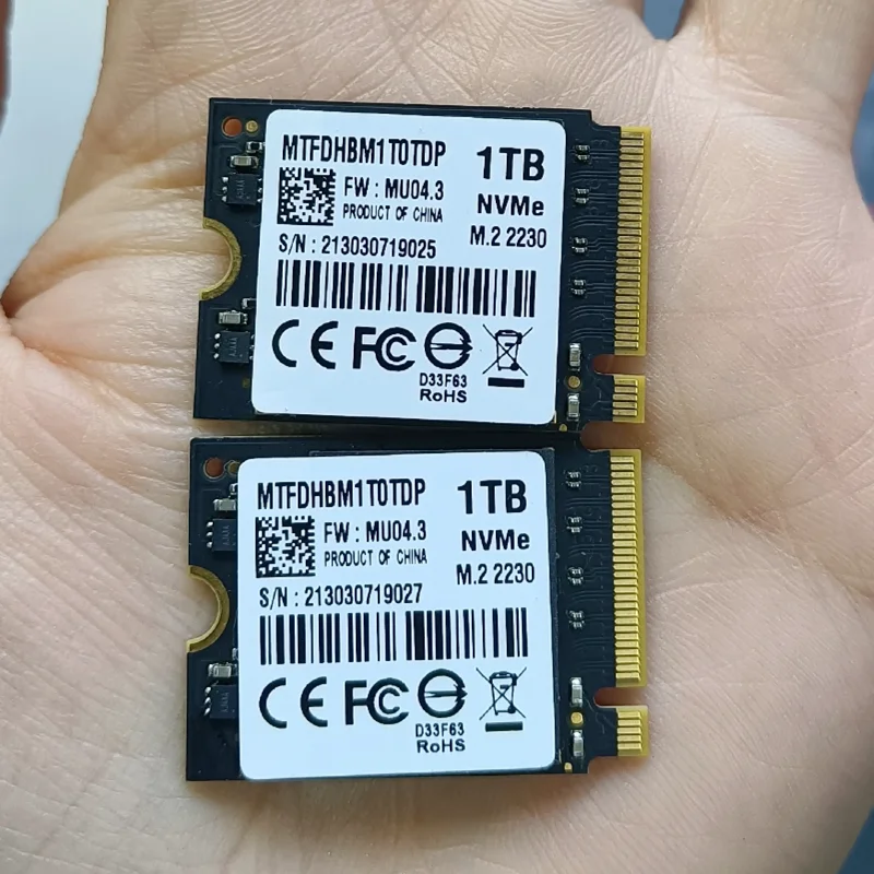 노트북 스팀 데크용 내부 솔리드 스테이트 드라이브, 오리지널 1TB M.2 2230 SSD, NVMe PCIe Gen 4x4 SSD, 마이크로소프트 서피스 프로 7 + 8