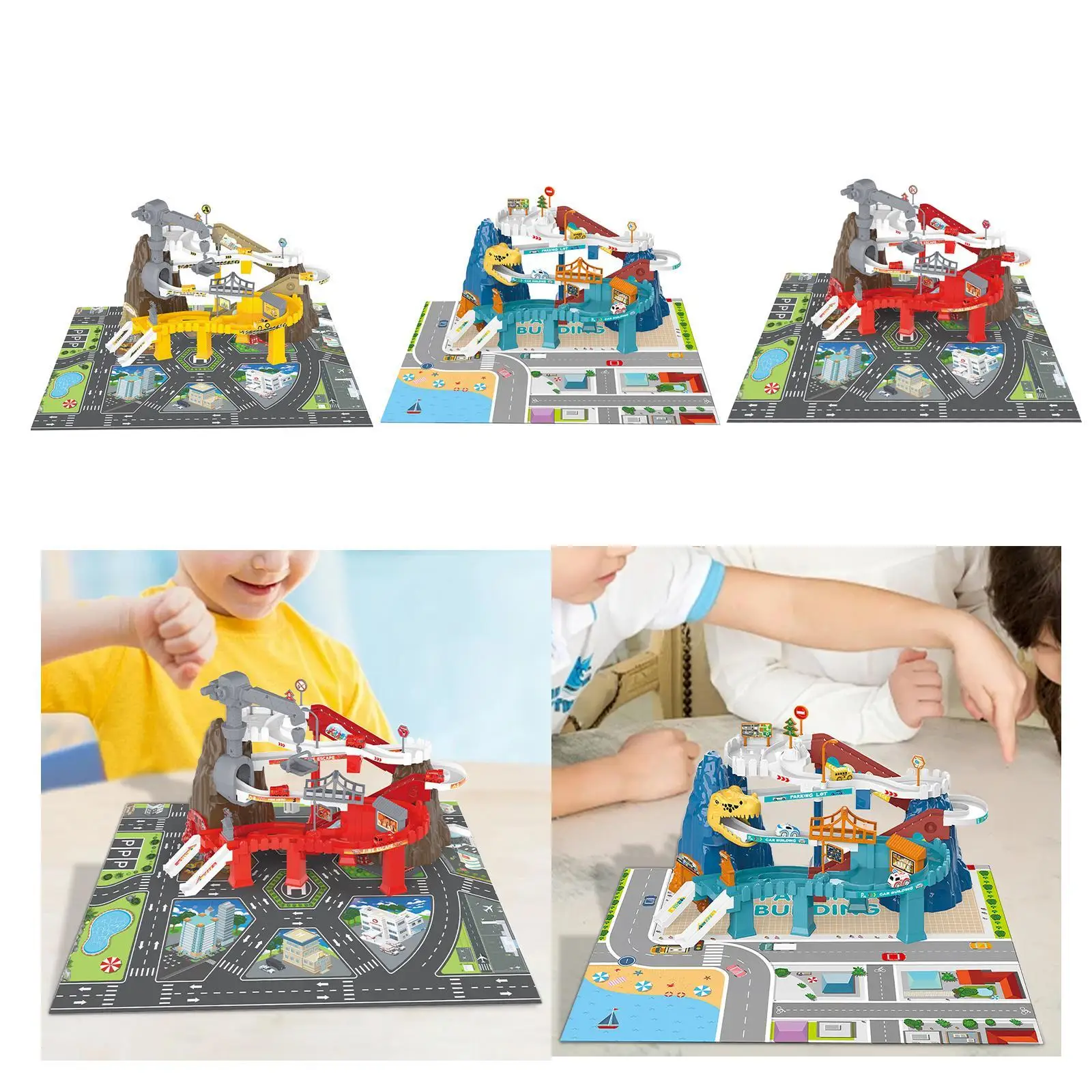 Piste de rampe de voiture de course pour enfants, jouet coule, cadeau d'anniversaire