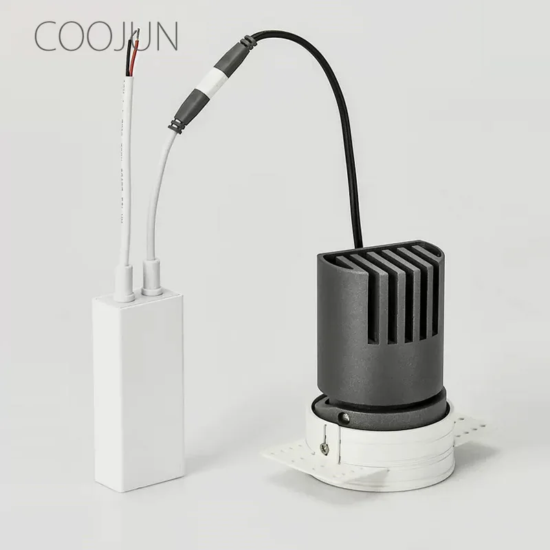 COOJUN-Spot Lumineux LED à Intensité Réglable, Anti-absorbe ouissement, Angle Réglable, Downlight Intégré, Maison Intelligente, Tuya App Control,