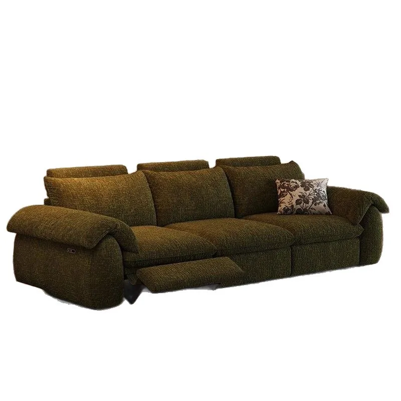 

Retro style Medium antique style Zero wall adjustable multi-functional straight row sofa