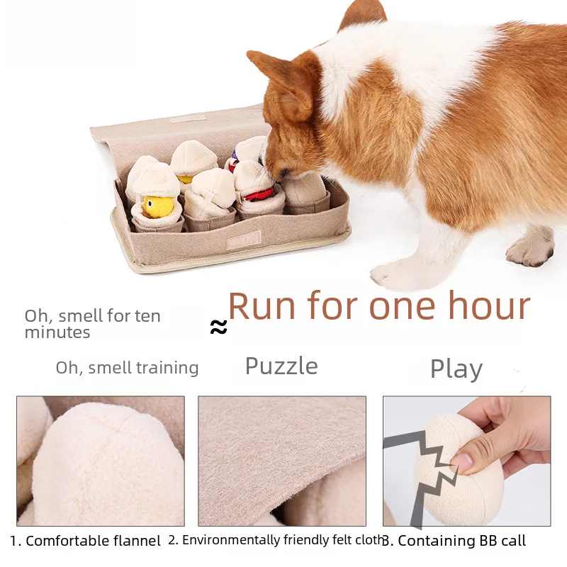 Pet dog toy egg mang box sniffing dog toy anti-disassembly home consumption physical interaction Play Pet Supplies Dog items