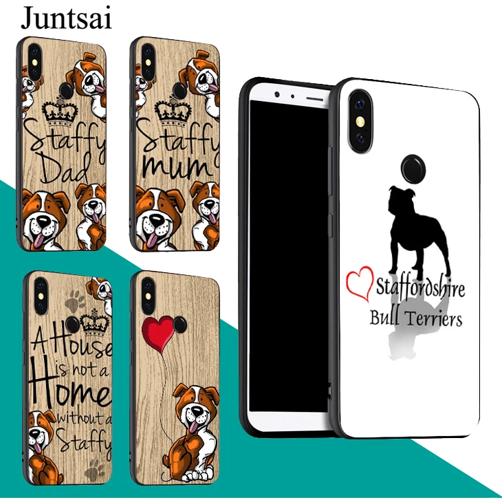 Staffy mum Staffordshire Bull Terrier Custodia per Xiaomi Redmi Note 10 9 11 Pro 10S 9T Mi11 Lite 11T Cover per POCO F3 M3 M4 X3 Pro