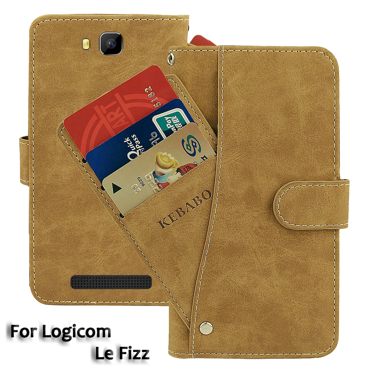 Vintage Leather Wallet Logicom Le Fizz Case 4