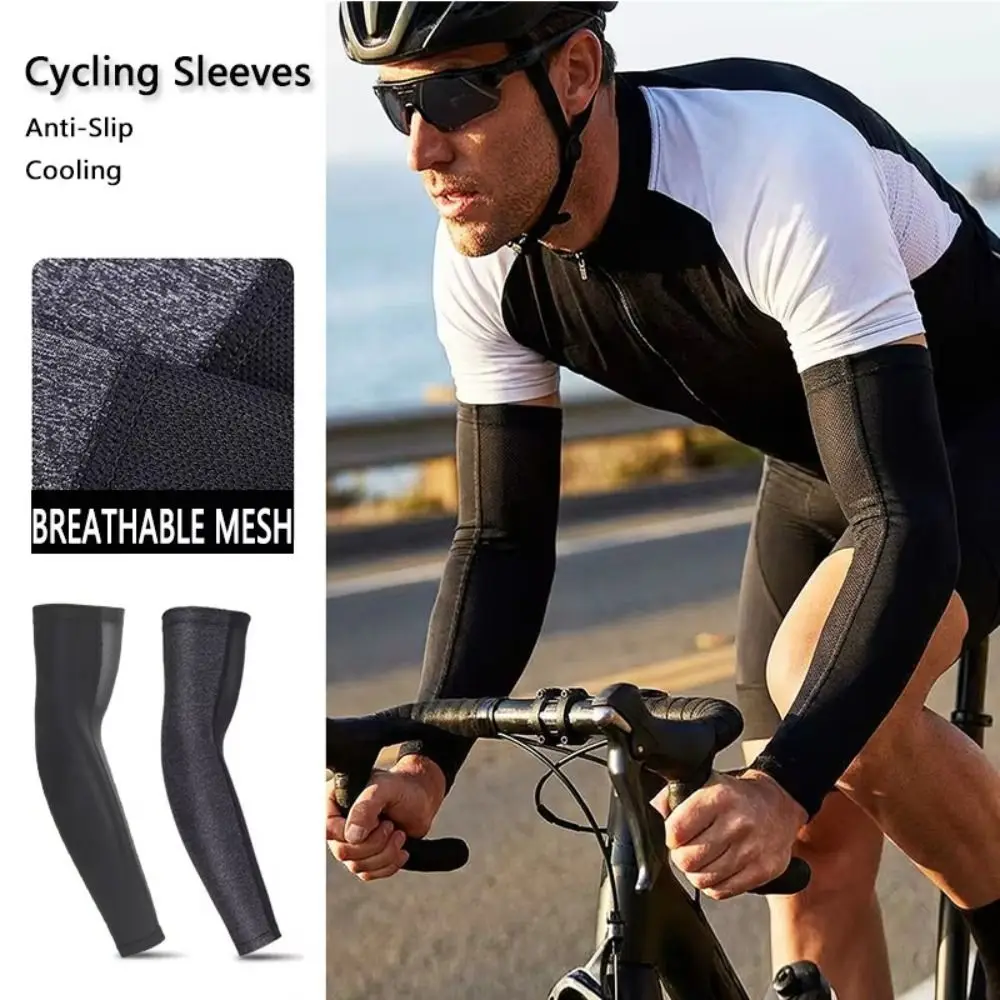 

New UV Protection Cooling Arm Sleeves Breathable Anti-slip Sunscreen Sleeves Moisture Wicking Quick-Drying Mesh Arm Cover