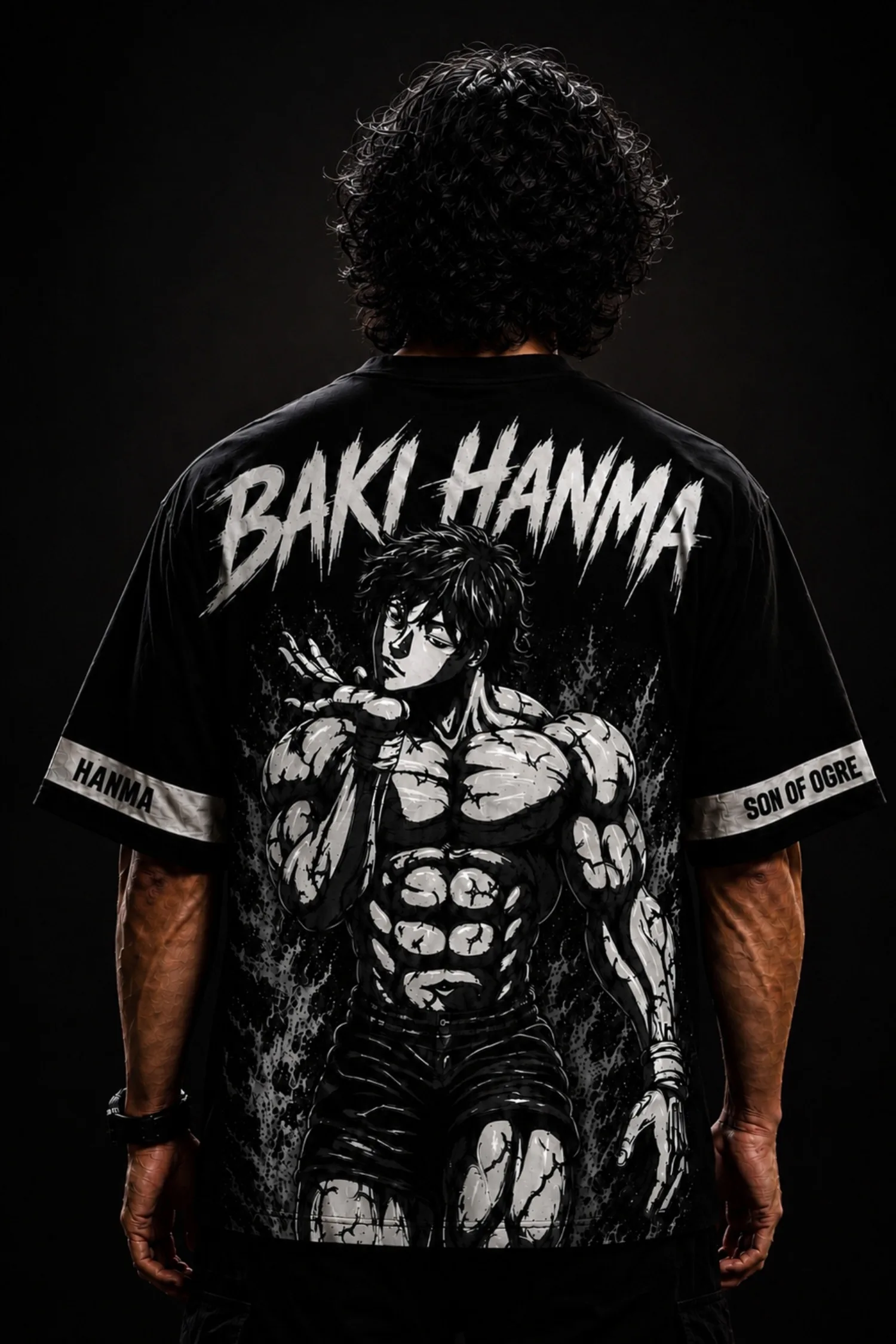 Blade Teeth Fan Ma Printed T-shirt for Men and Women Loose Oversize Large Fighting Anime Peripheral Quick drying Trendy Top