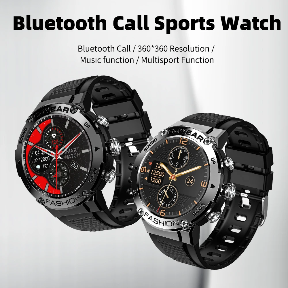 New Sport Smart Watch LOKMAT ATTACK 5 1.32'' Full Touch Screen Bluetooth 5.0 Aluminum Alloy Case Bluetooth Calls Smartwatch