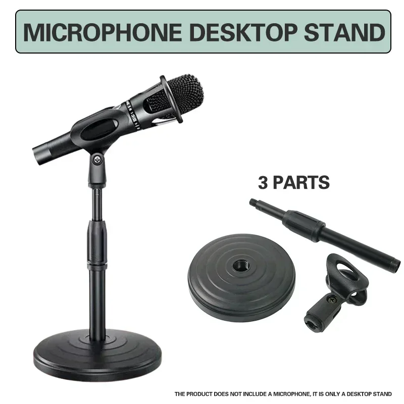 

Microphone Stand Desktop Adjustable Lifting and Weighting Disc Base Shockproof Network Live Broadcast Mic Stand Accessories