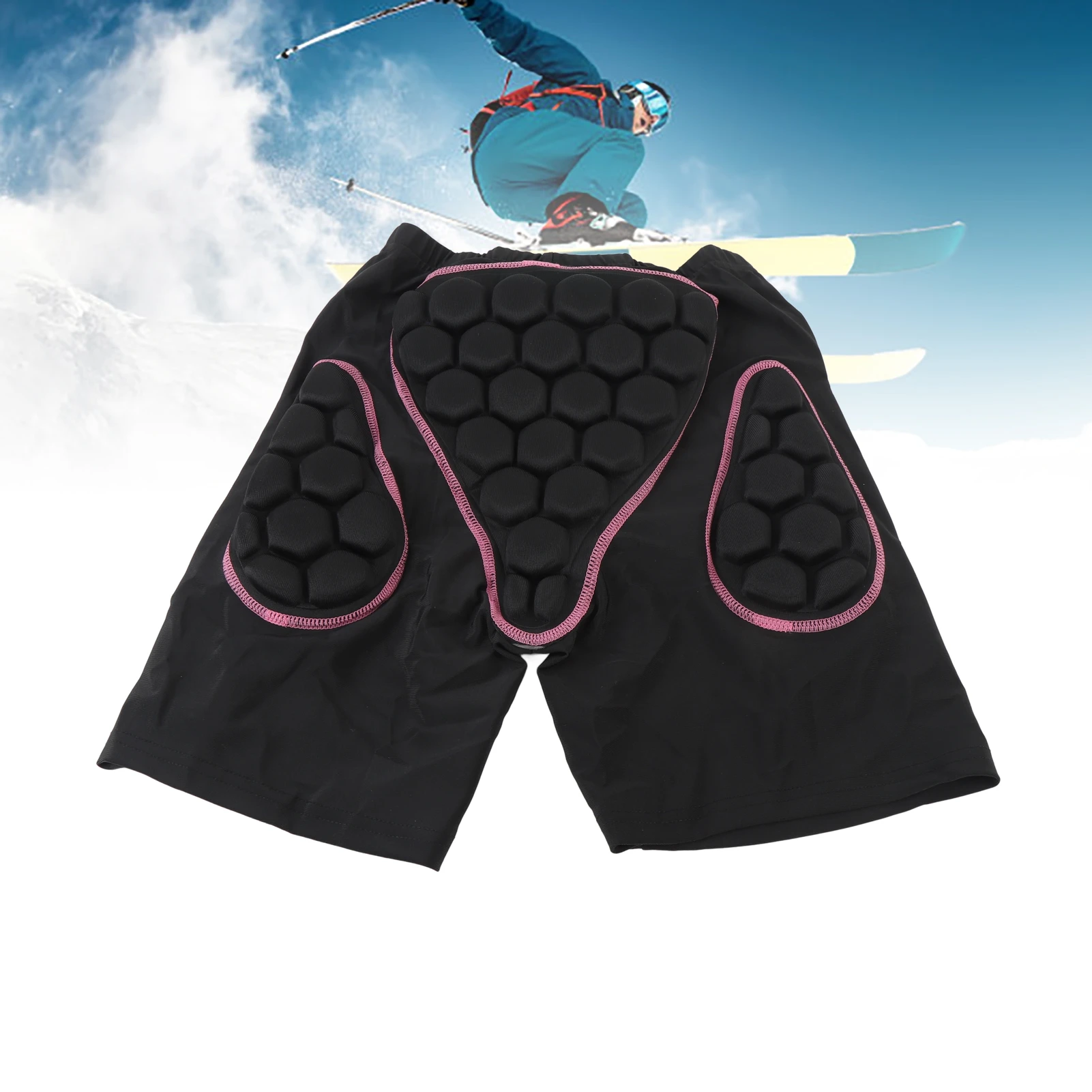 شورت وسادة المؤخرة للتزلج، وسادات واقية مريحة على الورك، سروال تزلج عالي الكثافة، إسفنجة سميكة للنساء #3