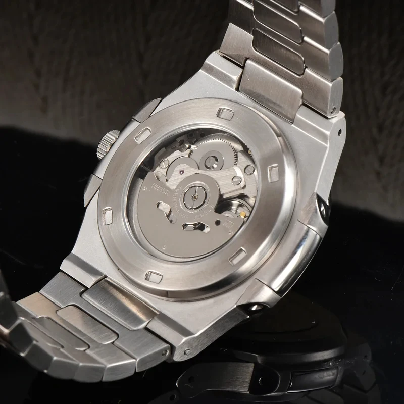 DWAYNE CAMPBELL Classic Men's Automatic Watch Stainless Steel Waterproof Sapphire Glass Luminous Watch Best Men's Gift