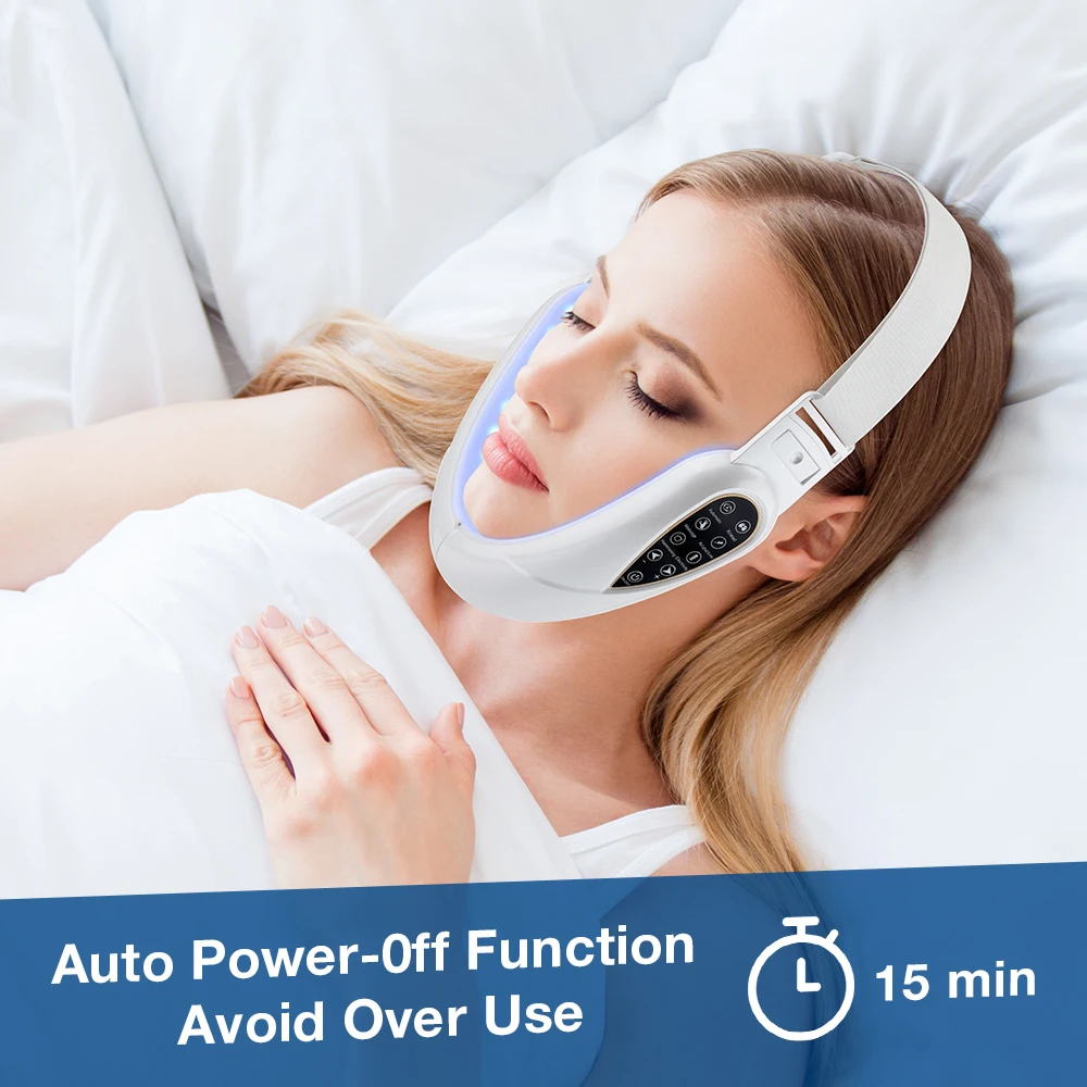 Electric V-Line Up Lift Belt V Face Facial Machine Face Massage LED Face Skin Lifting Firming Beauty Device Double Chin Reducer