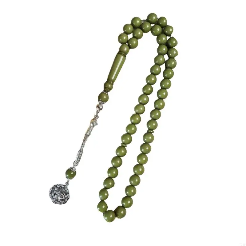  Arabic Inspire Resin Bead Bracelet 10mm 45 Pieces Sturdy Waterproof Unisex Wristband