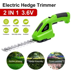 Electric Hedge Trimmer 3.6V Cordless Hedge Cutter Portable Handheld Household Shrub Weeding Pruning Mower Garden Tools