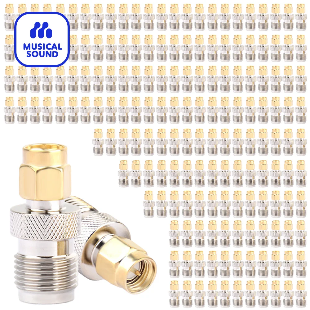 Musical Sound 1/6/24/50/100 Pieces Coaxial Coax Adapter SMA Female to RP-SMA Male Jack Adapter RF Antennas Plug RP-SMA Connector