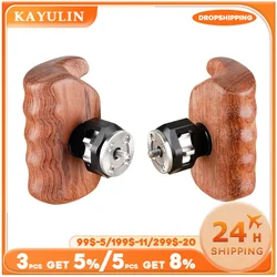 Kayulin Wooden Camera Hand Grip With M6 ARRI Rosette Mount (Left & Right) for Universal Camera