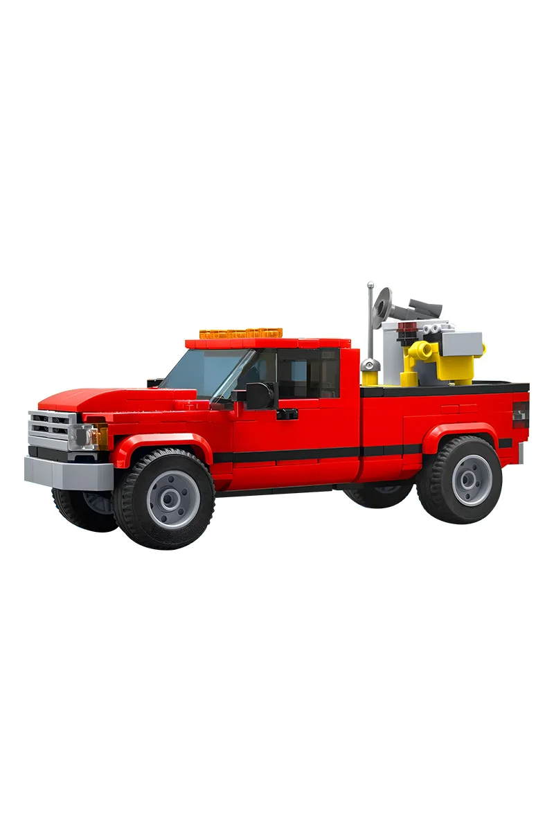 

MOC Bob & Weave Ram from Twister Building Blocks Model Movie Tornado Red Pickup Car Bricks Assembly Toys Kids Birthday Gifts