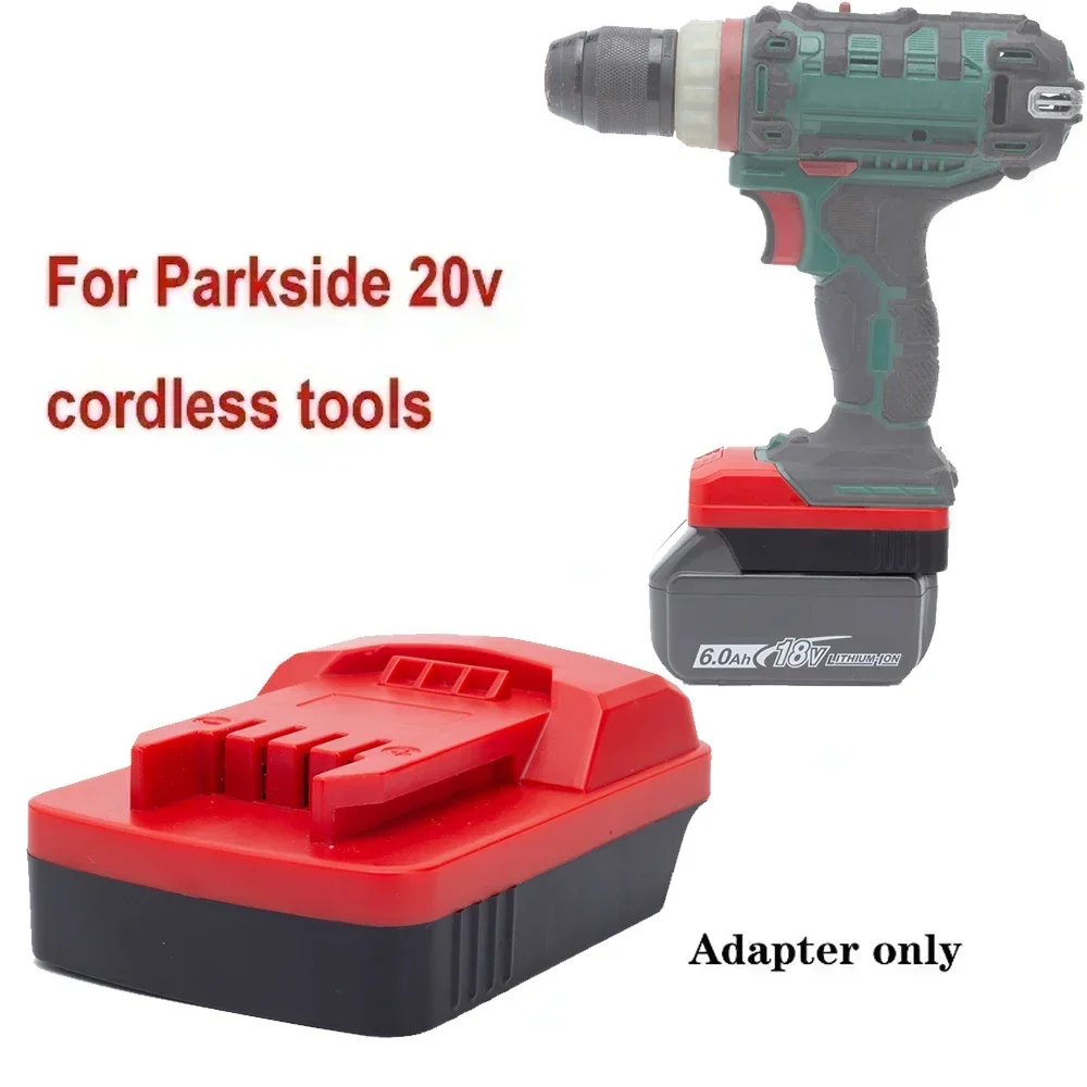 Conversor de adaptador de bateria para Makita, bateria Li-ion para Parkside X20V Power Tools, sem fio, 18V, sem bateria