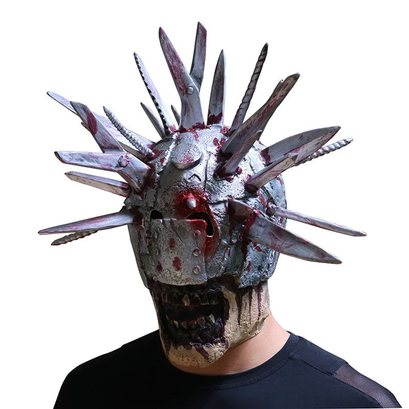 knives-zombie-terror-mask-the-walking-dead-mask-halloween-party-with-simulation-weapons-on-head-latex-helmet-blade-people-mask