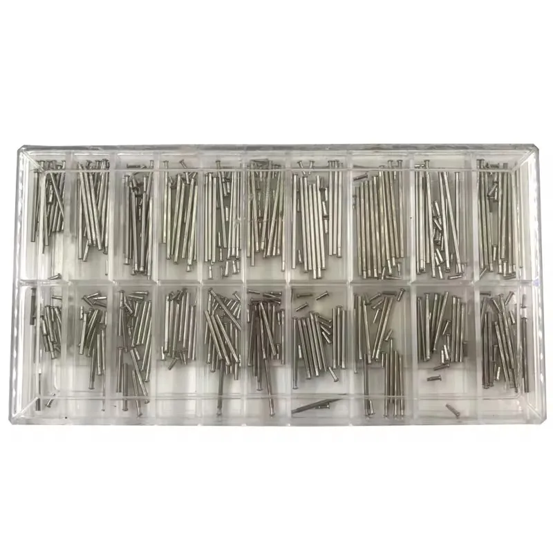 Free Shipping 1 Set 1.2mm Stainless Steel Buckle Spring Bar in Silver Color for Watch Repair