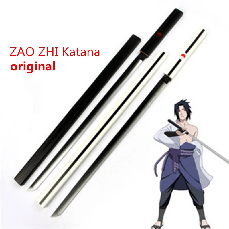 

Na Hot Style Black/White ZAOZHI Sword Cosplay Anime Sasuke Katana Weapon Prop Role Playing Sasuke PU Model 95cm