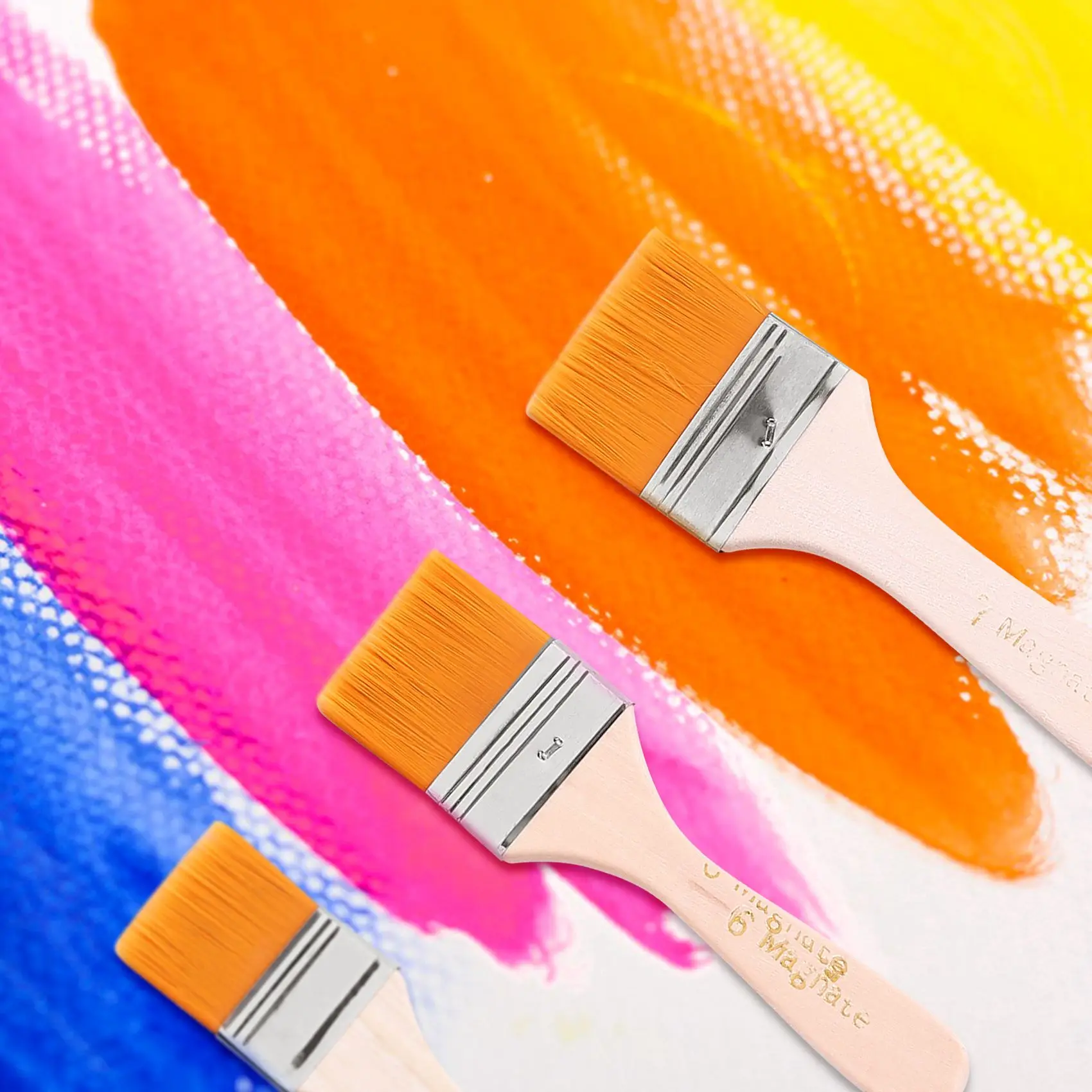 12 Pcs Wooden Oil Painting Brushes Set Artist Acrylic Watercolor Paint Tool