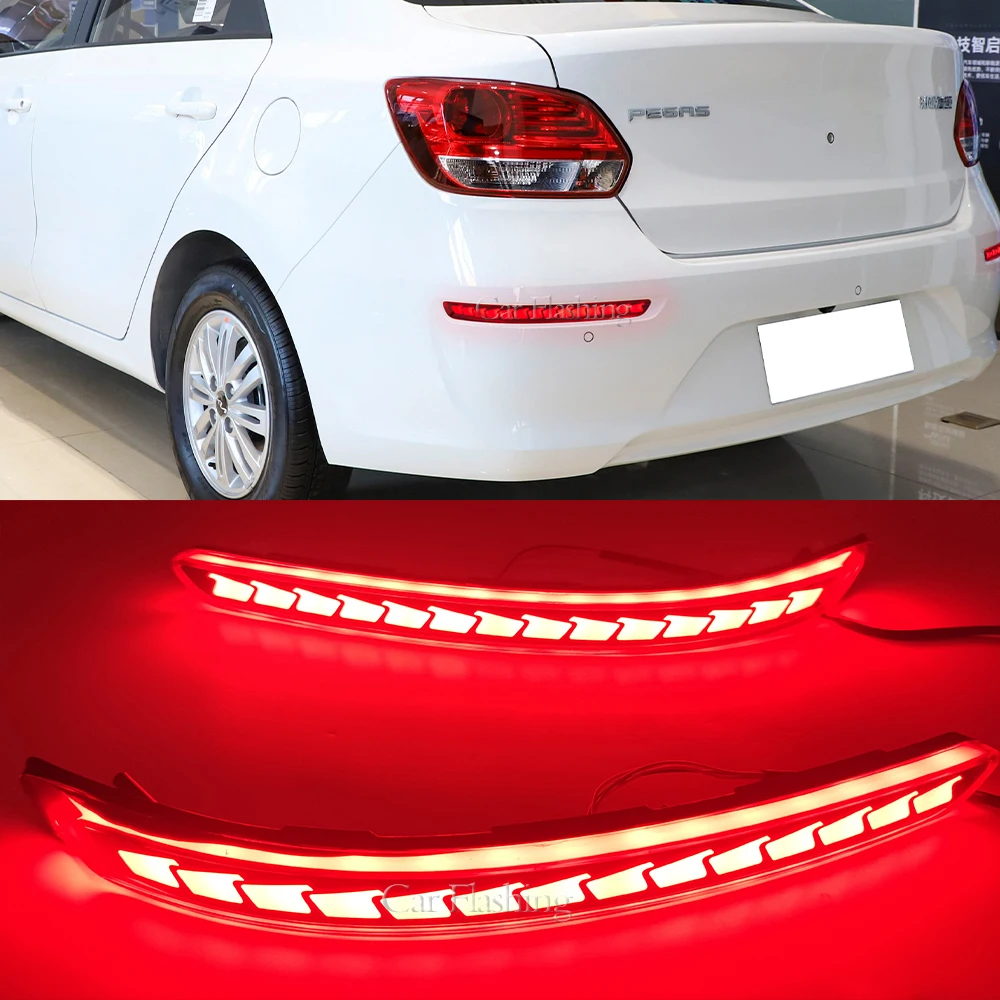 Rear Reflector For KIA PEGAS Soluto 2017 2018 2019 2020 2021 2022 2023 LED Rear Bumper Light Fog Lamp turn signal Brake Light