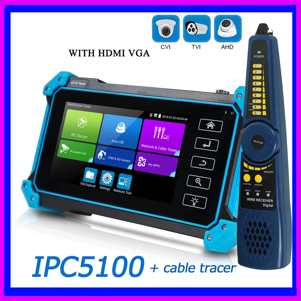 ipc 5100c plus Cctv Tester Monitor Hdmi Tester Cctv Camera Tester Mini monitor cctv camera Tester Ip Camera Tester ipc5200c plus