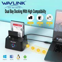 Wavlink USB 3.0 to SATA I/II/III Dual Bay Hard Drive Docking Station For  2.5/3.5inch HDD/SSD Duplicator/Offline Clone Function