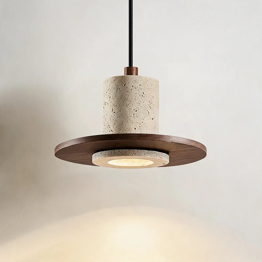 Yellow Cave Stone Pendant Light Bedroom Bedside Small Pendant Lamps New Retro Bar Counter Restaurant Lighting Pendant Light