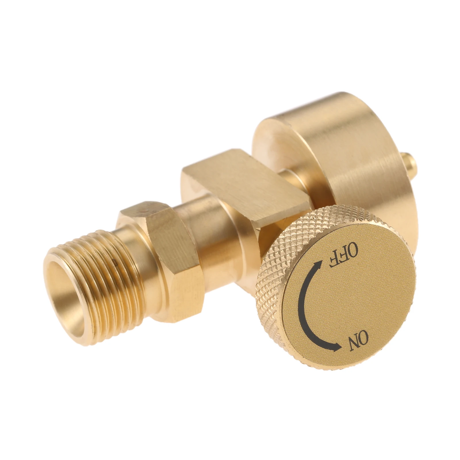 1LB Mapp Bottle Propane Adaptor with Valve CGA-600 Female to CGA-200 MC Acetylene Regulator Solid Brass Threaded Male Valves