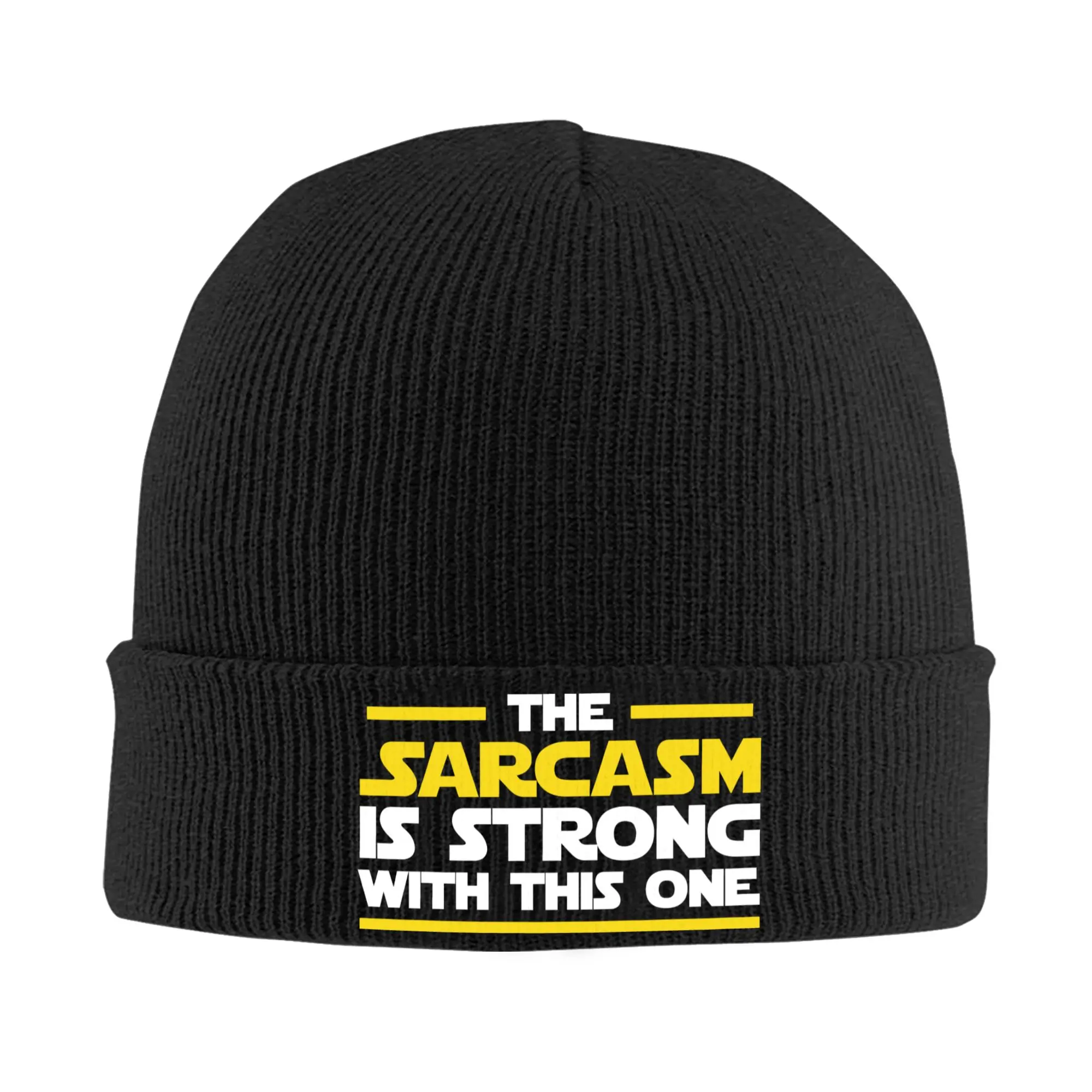 Custom The sarcasm is strong with this one Skullies Beanies Caps For Men Women Unisex Outdoor Winter Warm Knit Hat Bonnet Hats