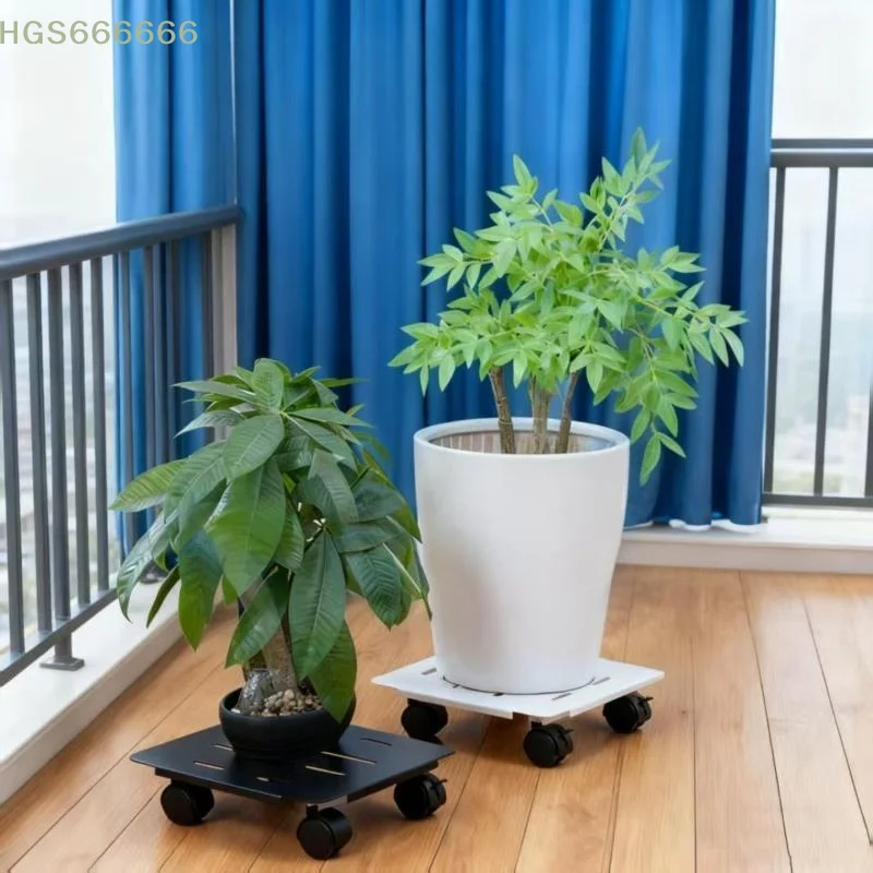 

Мобильная тележка для растений на колесах, подставка для тяжелых растений, поддон для цветочных горшков, для использования на улице и в помещении