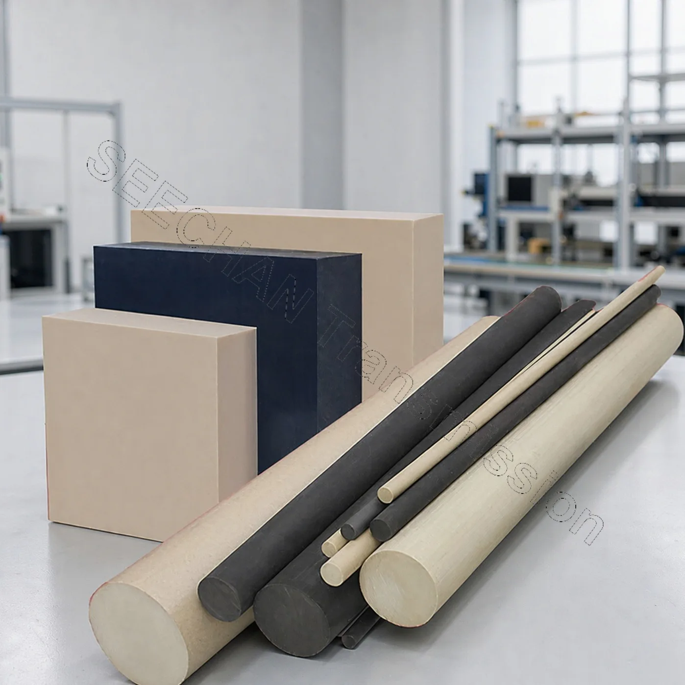 1Pcs Diameter 10mm - 50mm PPS Round Rod Polyphenylene Sulfide Engineering Plastic Bar Heat Resistant Natural and Black