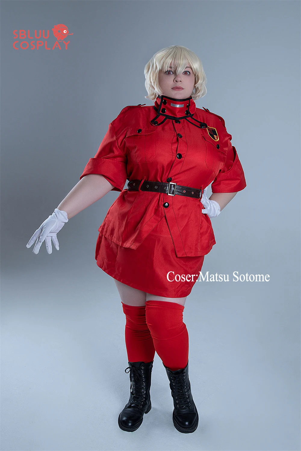 Anime Hellsing Herushingu Seras Victoria Red Cosplay Costume with Socks Custom Made Any Size