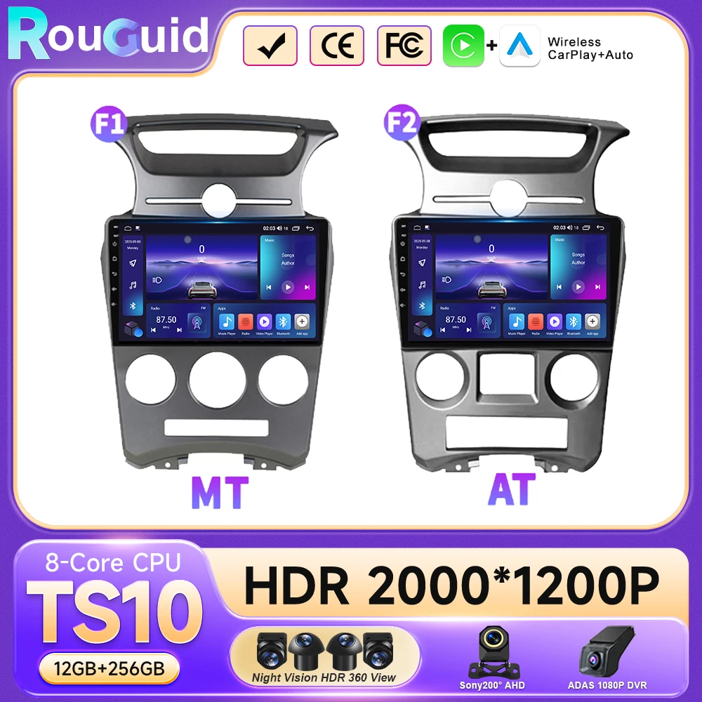 

For Kia Carens UN 2006-2012 Wireless BT CarPlay Android 16 Radio Car Multimedia Player 7862S 8G 256G Touch 2K QLED Screen Stereo