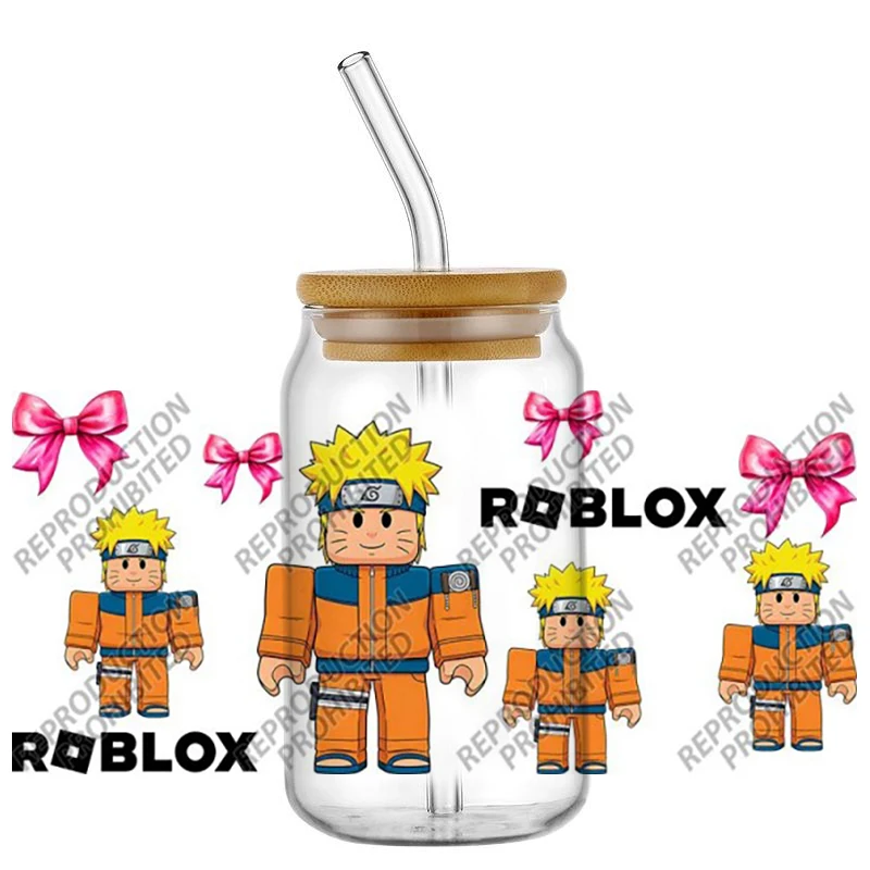 

Hot Sale Japanese anime DIY Decals 3D Transfers Stickers 16oz UV DTF for Glasses cup Wraps Easy to Use