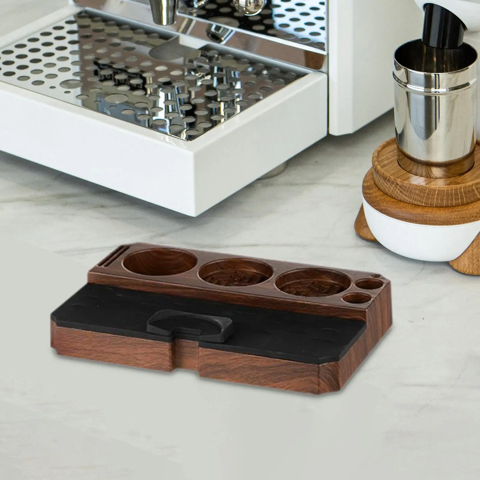 Espresso Tamper Mat Stand,Coffee Tamper Holder,Non Slip,Coffee Tamping Espresso Station,for Worktop,Espresso Tools,Counters