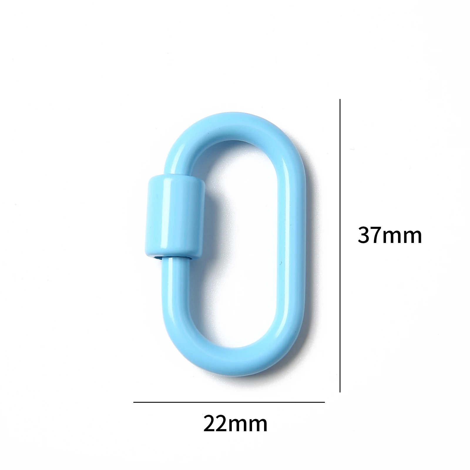 Makaronfarbener Lackierter Metall-Mini-Karabiner Federhaken DIY Schlüsselanhänger Taschenanhänger Schmuckherstellung Zubehör – Detail 11