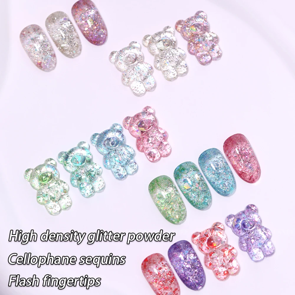 Vendeeni 9 Colors/set Glitter Sequin Gel Nail Polish UV LED Soak Off Shiny Starry Sky Effect Manicure Gel Lacquer Nail Varnish