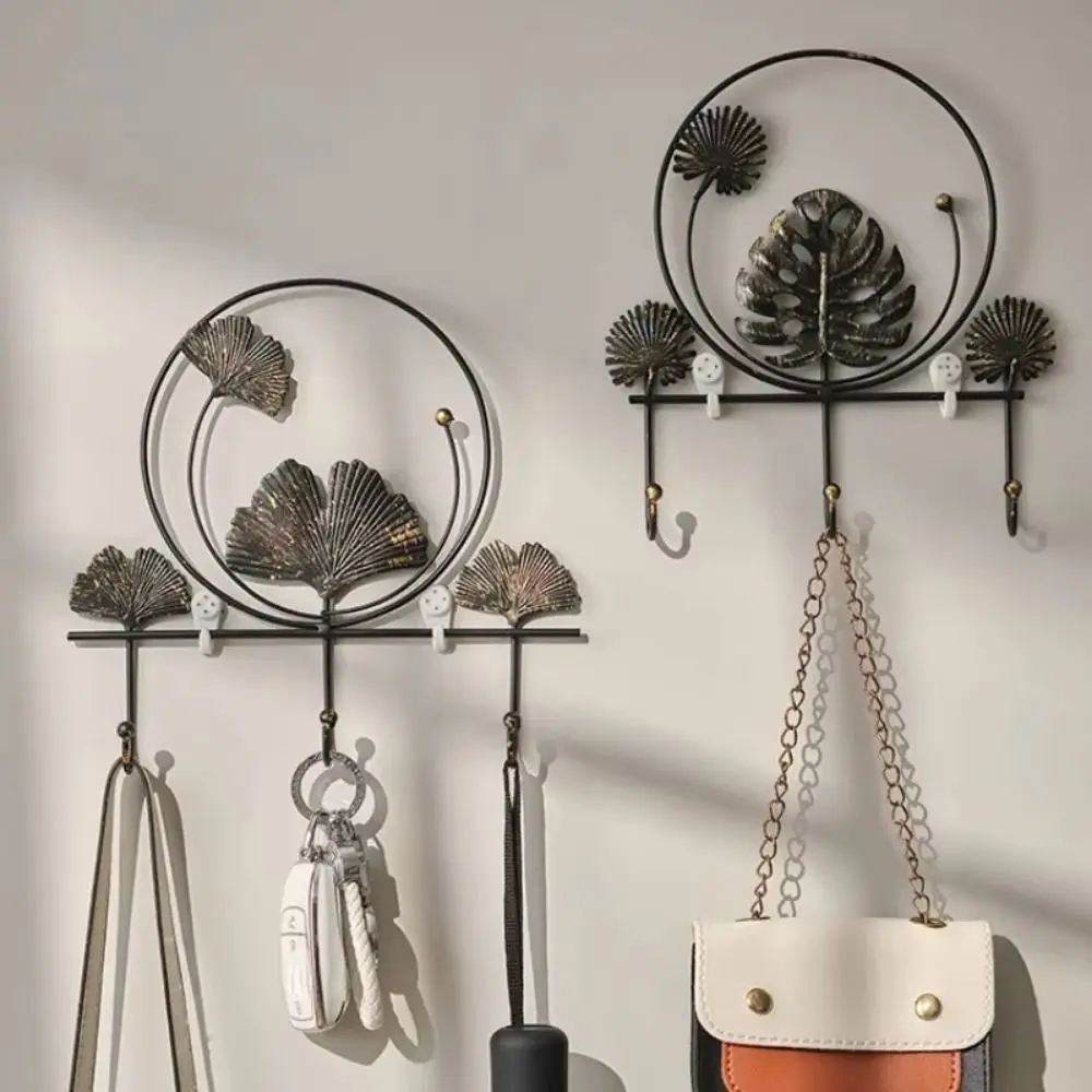 

elegant Nordic Style Butterfly Wall Hooks INS Wall Mounted Hanging Key Holder Painted Handmade Iron Art Coat Hanger Home
