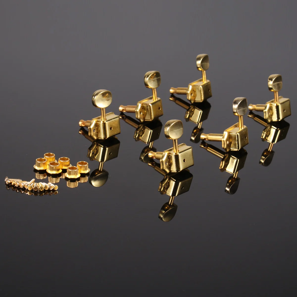 

New 6 in Line Gold Electric Guitar Machine Heads 3R3L Vintage Pegs Replacement Parts Guitar Tuning Pegs