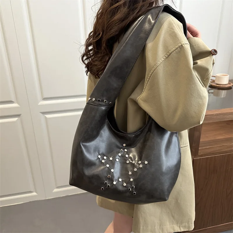 

2025 New Vintage Shoulder Bag for Women, Genuine Leather Multi-way Crossbody Purse, Retro Chic Large Capacity Tote for Work