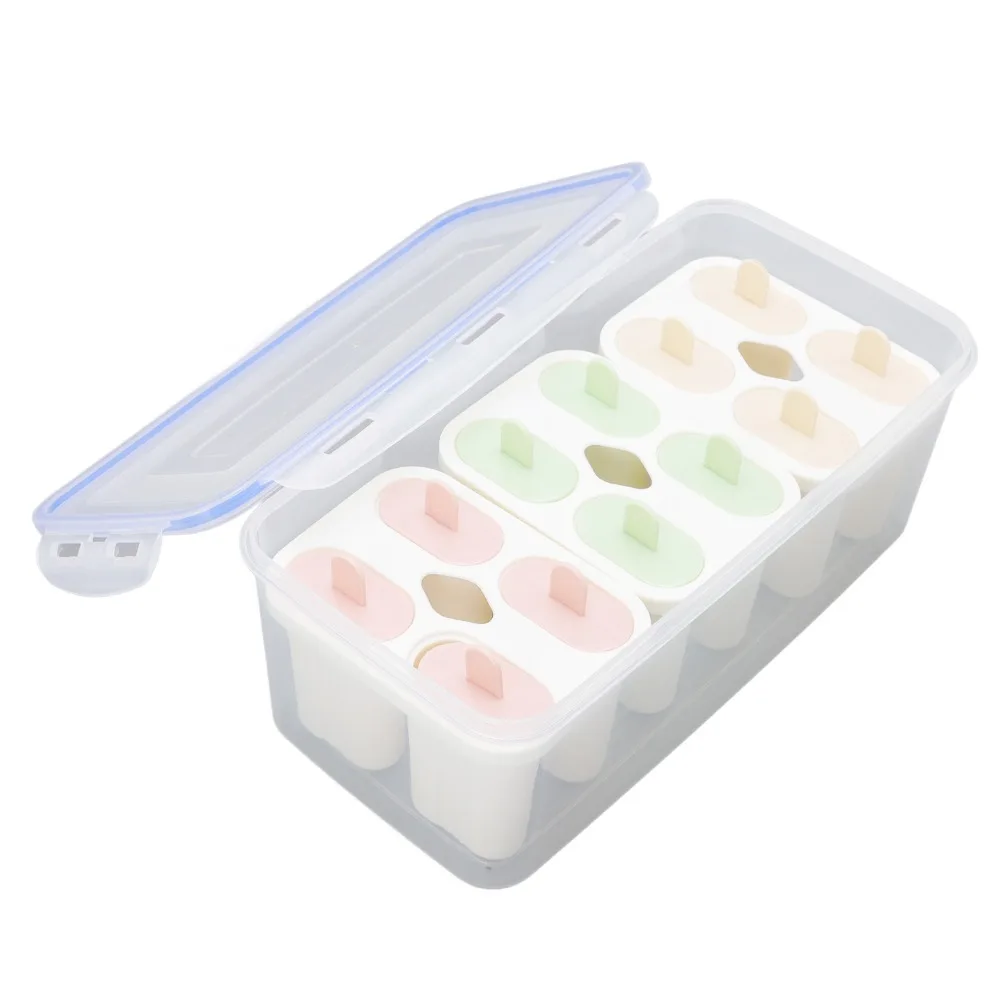 3 piece Reusable PP Food Grade Ice Cream Molds 12 Sticks Included Non Stick Surface DIY Pudding Molds Ice Lolly Stick Molds Home